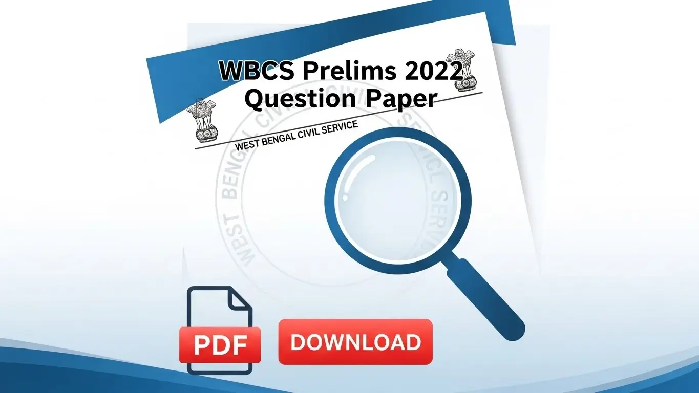 WBCS Prelims 2022 Question Paper PDF